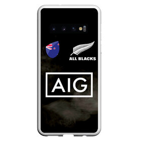 Чехол для Samsung Galaxy S10 с принтом ALL BLACKS в Екатеринбурге, Силикон | Область печати: задняя сторона чехла, без боковых панелей | Тематика изображения на принте: all blacks | new zealandd | rugby | новая зеландия | олл блэкс | регби | хака