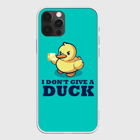 Чехол для iPhone 12 Pro Max с принтом Утёнок в Екатеринбурге, Силикон |  | i do not give | i dont give a duck | mem | злая утка | мем | мне плевать | мне плевать на утку | смешная надпись | стеб | утенок | утка | уточка