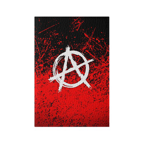 Обложка для паспорта матовая кожа с принтом АНАРХИЯ в Екатеринбурге, натуральная матовая кожа | размер 19,3 х 13,7 см; прозрачные пластиковые крепления | anarchy | riot | rock | анархия | бунт | знаки | музыка | панки | рок | символ