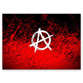 Поздравительная открытка с принтом АНАРХИЯ в Екатеринбурге, 100% бумага | плотность бумаги 280 г/м2, матовая, на обратной стороне линовка и место для марки
 | anarchy | riot | rock | анархия | бунт | знаки | музыка | панки | рок | символ