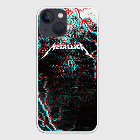 Чехол для iPhone 13 mini с принтом METALLICA GLITCH STORM в Екатеринбурге,  |  | metallica | rock | джеймс хэтфилд | джейсон ньюстед | дэйв мастейн | кирк хэмметт | клифф бёртон | ларс ульрих | металлика | музыка | роберт трухильо | рок