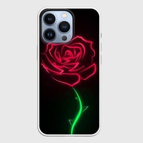 Чехол для iPhone 13 Pro с принтом Неоновая роза в Екатеринбурге,  |  | 8 марта | neon | rose | неон | роза