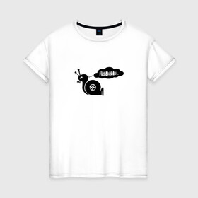 Женская футболка хлопок с принтом Турбина улитка в Екатеринбурге, 100% хлопок | прямой крой, круглый вырез горловины, длина до линии бедер, слегка спущенное плечо | Тематика изображения на принте: bmw | garett | garret | garrett | honda | japan tuning | jdm | lexus | nissan | pshh | snail | sti | supra | toyota | turbine | turbo | автотюнинг | гаретт | гаррет | гарретт | давление | прикол | пшш | турбина | турбояма | улитка