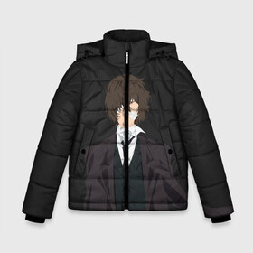 Зимняя куртка для мальчиков 3D с принтом Osamu Dazai в Екатеринбурге, ткань верха — 100% полиэстер; подклад — 100% полиэстер, утеплитель — 100% полиэстер | длина ниже бедра, удлиненная спинка, воротник стойка и отстегивающийся капюшон. Есть боковые карманы с листочкой на кнопках, утяжки по низу изделия и внутренний карман на молнии. 

Предусмотрены светоотражающий принт на спинке, радужный светоотражающий элемент на пуллере молнии и на резинке для утяжки | Тематика изображения на принте: bungou | dazai | dogs | osamu | stray | асаму | бродячие псы | бродячих | дадзай | дазай | литературные гении | осаму | проза | псов