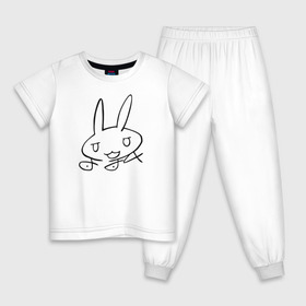 Детская пижама хлопок с принтом Подпись Наначи в Екатеринбурге, 100% хлопок |  брюки и футболка прямого кроя, без карманов, на брюках мягкая резинка на поясе и по низу штанин
 | anime | made in abyss | nanachi | аниме | нанати | наначи | созданный в бездне