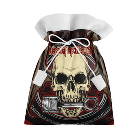 Подарочный 3D мешок с принтом Iron Maiden в Екатеринбурге, 100% полиэстер | Размер: 29*39 см | Тематика изображения на принте: 80s | hardrock | heavy | iron | maiden | metal | pop | steve harris | the final frontier | uk | айрон | группа | железная дева | метал | мэйден | хеви