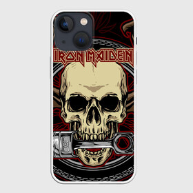 Чехол для iPhone 13 mini с принтом Iron Maiden в Екатеринбурге,  |  | 80s | hardrock | heavy | iron | maiden | metal | pop | steve harris | the final frontier | uk | айрон | группа | железная дева | метал | мэйден | хеви