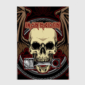 Постер с принтом Iron Maiden в Екатеринбурге, 100% бумага
 | бумага, плотность 150 мг. Матовая, но за счет высокого коэффициента гладкости имеет небольшой блеск и дает на свету блики, но в отличии от глянцевой бумаги не покрыта лаком | 80s | hardrock | heavy | iron | maiden | metal | pop | steve harris | the final frontier | uk | айрон | группа | железная дева | метал | мэйден | хеви