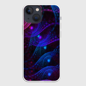 Чехол для iPhone 13 mini с принтом NEON FRACTAL в Екатеринбурге,  |  | abstract | abstraction | color | fractal | geometry | paitnt | polygon | polygonal | psy | абстракция | геометрия | краски | неоновые | полигоны | психоделика | фрактал