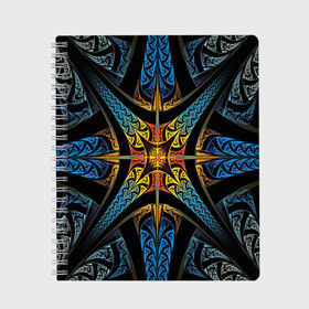 Тетрадь с принтом FRACTAL 2020 в Екатеринбурге, 100% бумага | 48 листов, плотность листов — 60 г/м2, плотность картонной обложки — 250 г/м2. Листы скреплены сбоку удобной пружинной спиралью. Уголки страниц и обложки скругленные. Цвет линий — светло-серый
 | Тематика изображения на принте: abstract | abstraction | color | fractal | geometry | paitnt | polygon | polygonal | psy | абстракция | геометрия | краски | неоновые | полигоны | психоделика | фрактал