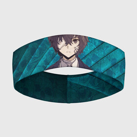 Повязка на голову 3D с принтом BSD logo text в Екатеринбурге,  |  | anime | bungou | bungou stray dogs | dogs | stray | аниме | бродячий пес | великий из бродячих псов | манга