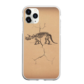 Чехол для iPhone 11 Pro Max матовый с принтом Triceratops skeleton в Екатеринбурге, Силикон |  | dinosaur | extinct | primal | skeleton | triceratops | вымерший | динозавр | первобытный | скелет | трицератопс