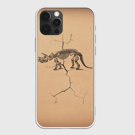 Чехол для iPhone 12 Pro Max с принтом Triceratops skeleton в Екатеринбурге, Силикон |  | dinosaur | extinct | primal | skeleton | triceratops | вымерший | динозавр | первобытный | скелет | трицератопс