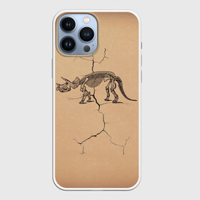 Чехол для iPhone 13 Pro Max с принтом Triceratops skeleton в Екатеринбурге,  |  | Тематика изображения на принте: dinosaur | extinct | primal | skeleton | triceratops | вымерший | динозавр | первобытный | скелет | трицератопс