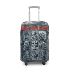 Чехол для чемодана 3D с принтом Iron Maiden в Екатеринбурге, 86% полиэфир, 14% спандекс | двустороннее нанесение принта, прорези для ручек и колес | 80s | hardrock | heavy | iron | maiden | metal | pop | steve harris | the final frontier | uk | айрон | группа | железная дева | метал | мэйден | хеви