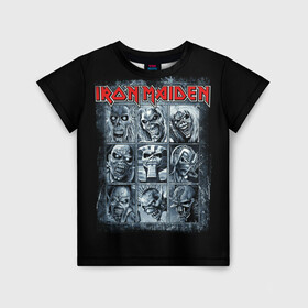 Детская футболка 3D с принтом Iron Maiden в Екатеринбурге, 100% гипоаллергенный полиэфир | прямой крой, круглый вырез горловины, длина до линии бедер, чуть спущенное плечо, ткань немного тянется | 80s | hardrock | heavy | iron | maiden | metal | pop | steve harris | the final frontier | uk | айрон | группа | железная дева | метал | мэйден | хеви