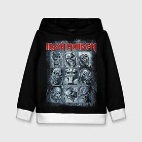 Детская толстовка 3D с принтом Iron Maiden в Екатеринбурге, 100% полиэстер | двухслойный капюшон со шнурком для регулировки, мягкие манжеты на рукавах и по низу толстовки, спереди карман-кенгуру с мягким внутренним слоем | 80s | hardrock | heavy | iron | maiden | metal | pop | steve harris | the final frontier | uk | айрон | группа | железная дева | метал | мэйден | хеви