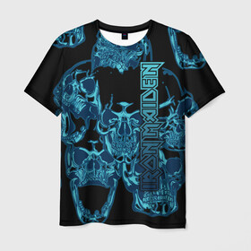 Мужская футболка 3D с принтом Iron Maiden в Екатеринбурге, 100% полиэфир | прямой крой, круглый вырез горловины, длина до линии бедер | 80s | hardrock | heavy | iron | maiden | metal | pop | steve harris | the final frontier | uk | айрон | группа | железная дева | метал | мэйден | хеви
