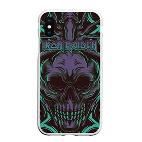 Чехол для iPhone XS Max матовый с принтом Iron Maiden в Екатеринбурге, Силикон | Область печати: задняя сторона чехла, без боковых панелей | 80s | hardrock | heavy | iron | maiden | metal | pop | steve harris | the final frontier | uk | айрон | группа | железная дева | метал | мэйден | хеви