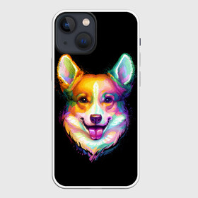 Чехол для iPhone 13 mini с принтом Корги в Екатеринбурге,  |  | animal | animals | corgi | dog | dogs | glitch | глитч | животные | звери | картинка | картинки | корги | ми | милота | милый | пес | прикольная | прикольные | собака | собачка