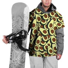 Накидка на куртку 3D с принтом Авокадо в Екатеринбурге, 100% полиэстер |  | avocado | food | fruit | vegan | vegetarian | авокадо | веган | вегетарианство | еда | фрукты