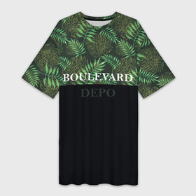 Платье-футболка 3D с принтом Boulevard Depo в Екатеринбурге,  |  | boulevard | bulevard | depo | luv | powerpuff | rap | yungrussia | бульвар | бульвард | депо | кащенко | лав | паверпаф | раша | реп | рэп | янг