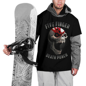 Накидка на куртку 3D с принтом Five Finger Death Punch в Екатеринбурге, 100% полиэстер |  | Тематика изображения на принте: 5fdp | death | ffdp | finger | five | five finger death punch | punch | грув метал