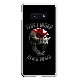 Чехол для Samsung S10E с принтом Five Finger Death Punch в Екатеринбурге, Силикон | Область печати: задняя сторона чехла, без боковых панелей | Тематика изображения на принте: 5fdp | death | ffdp | finger | five | five finger death punch | punch | грув метал