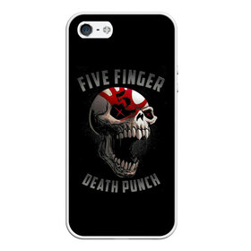 Чехол для iPhone 5/5S матовый с принтом Five Finger Death Punch в Екатеринбурге, Силикон | Область печати: задняя сторона чехла, без боковых панелей | 5fdp | death | ffdp | finger | five | five finger death punch | punch | грув метал