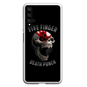 Чехол для Honor 20 с принтом Five Finger Death Punch в Екатеринбурге, Силикон | Область печати: задняя сторона чехла, без боковых панелей | Тематика изображения на принте: 5fdp | death | ffdp | finger | five | five finger death punch | punch | грув метал