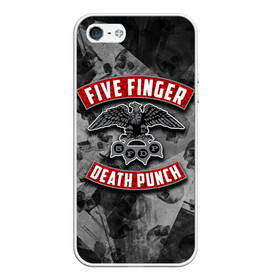 Чехол для iPhone 5/5S матовый с принтом Five Finger Death Punch в Екатеринбурге, Силикон | Область печати: задняя сторона чехла, без боковых панелей | 5fdp | death | ffdp | finger | five | five finger death punch | punch | грув метал