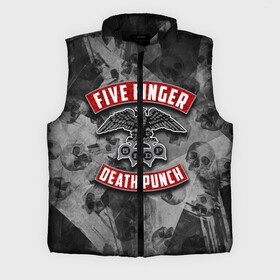 Мужской жилет утепленный 3D с принтом Five Finger Death Punch в Екатеринбурге,  |  | 5fdp | death | ffdp | finger | five | five finger death punch | punch | грув метал