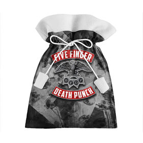 Подарочный 3D мешок с принтом Five Finger Death Punch в Екатеринбурге, 100% полиэстер | Размер: 29*39 см | Тематика изображения на принте: 5fdp | death | ffdp | finger | five | five finger death punch | punch | грув метал