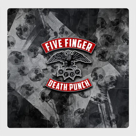 Магнитный плакат 3Х3 с принтом Five Finger Death Punch в Екатеринбурге, Полимерный материал с магнитным слоем | 9 деталей размером 9*9 см | 5fdp | death | ffdp | finger | five | five finger death punch | punch | грув метал