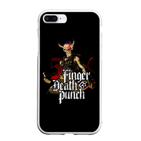 Чехол для iPhone 7Plus/8 Plus матовый с принтом Five Finger Death Punch в Екатеринбурге, Силикон | Область печати: задняя сторона чехла, без боковых панелей | 5fdp | death | ffdp | finger | five | five finger death punch | punch | грув метал