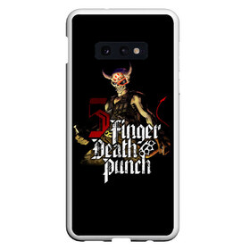 Чехол для Samsung S10E с принтом Five Finger Death Punch в Екатеринбурге, Силикон | Область печати: задняя сторона чехла, без боковых панелей | Тематика изображения на принте: 5fdp | death | ffdp | finger | five | five finger death punch | punch | грув метал