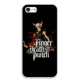 Чехол для iPhone 5/5S матовый с принтом Five Finger Death Punch в Екатеринбурге, Силикон | Область печати: задняя сторона чехла, без боковых панелей | 5fdp | death | ffdp | finger | five | five finger death punch | punch | грув метал