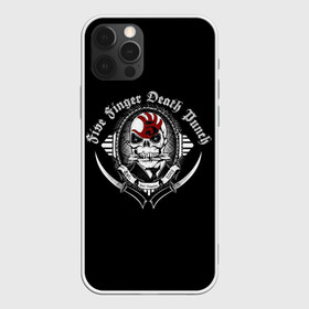 Чехол для iPhone 12 Pro с принтом Five Finger Death Punch в Екатеринбурге, силикон | область печати: задняя сторона чехла, без боковых панелей | Тематика изображения на принте: 5fdp | death | ffdp | finger | five | five finger death punch | punch | грув метал