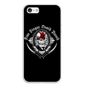 Чехол для iPhone 5/5S матовый с принтом Five Finger Death Punch в Екатеринбурге, Силикон | Область печати: задняя сторона чехла, без боковых панелей | 5fdp | death | ffdp | finger | five | five finger death punch | punch | грув метал