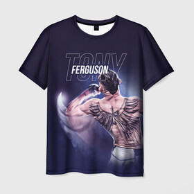 Мужская футболка 3D с принтом Tony Ferguson в Екатеринбурге, 100% полиэфир | прямой крой, круглый вырез горловины, длина до линии бедер | el cucuy | ferguson | mma | ssru | tony ferguson | мма | тони фергюсон | фергюсон