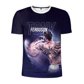 Мужская футболка 3D спортивная с принтом Tony Ferguson в Екатеринбурге, 100% полиэстер с улучшенными характеристиками | приталенный силуэт, круглая горловина, широкие плечи, сужается к линии бедра | el cucuy | ferguson | mma | ssru | tony ferguson | мма | тони фергюсон | фергюсон