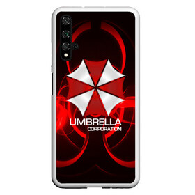 Чехол для Honor 20 с принтом Umbrella Corp в Екатеринбурге, Силикон | Область печати: задняя сторона чехла, без боковых панелей | biohazard | biohazard 7 | crocodile | fang | game | hand | monster | new umbrella | resident evil | resident evil 7 | umbrella | umbrella corp | umbrella corporation | zombie | обитель