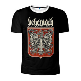 Мужская футболка 3D спортивная с принтом Behemoth в Екатеринбурге, 100% полиэстер с улучшенными характеристиками | приталенный силуэт, круглая горловина, широкие плечи, сужается к линии бедра | Тематика изображения на принте: behemoth | black | blackmetal | burzum | carnifex | punk | rock | suicide silence