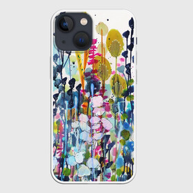 Чехол для iPhone 13 mini с принтом Watercolor Flowers в Екатеринбурге,  |  | abstract | watercolor flowers | узоры | цветы