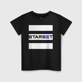 Детская футболка хлопок с принтом Starset logo в Екатеринбурге, 100% хлопок | круглый вырез горловины, полуприлегающий силуэт, длина до линии бедер | logo | rock | starset | лого | рок | старсет