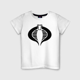 Детская футболка хлопок с принтом Кобра в Екатеринбурге, 100% хлопок | круглый вырез горловины, полуприлегающий силуэт, длина до линии бедер | animals | cm punk | cobra | snake | животные | змея | кобра | см панк