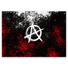 Поздравительная открытка с принтом АНАРХИЯ в Екатеринбурге, 100% бумага | плотность бумаги 280 г/м2, матовая, на обратной стороне линовка и место для марки
 | anarchy | riot | rock | анархия | бунт | знаки | музыка | панки | рок | символ