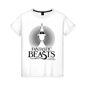 Женская футболка хлопок с принтом Enchantress в Екатеринбурге, 100% хлопок | прямой крой, круглый вырез горловины, длина до линии бедер, слегка спущенное плечо | fantastic beasts | jacob kowalski | newt scamander | niffler | queenie | tina | vdgerir