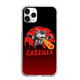 Чехол для iPhone 11 Pro матовый с принтом CATZILLA в Екатеринбурге, Силикон |  | Тематика изображения на принте: catzilla | годзилла | кот | котик | кошка | кэтзилла | мимими | прикол | прикольная