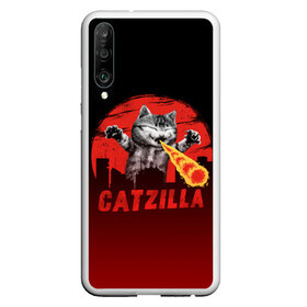 Чехол для Honor P30 с принтом CATZILLA в Екатеринбурге, Силикон | Область печати: задняя сторона чехла, без боковых панелей | catzilla | годзилла | кот | котик | кошка | кэтзилла | мимими | прикол | прикольная